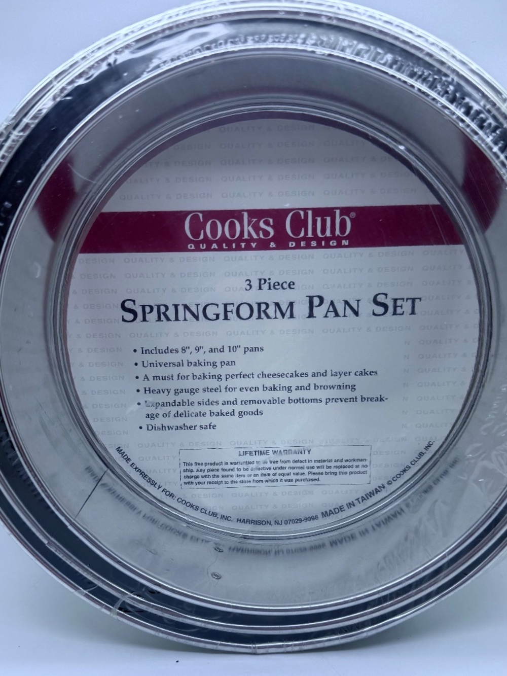Springform Pan Set - 3 sizes - NWOT